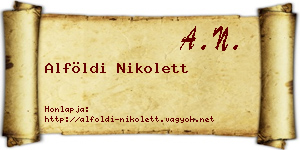 Alföldi Nikolett névjegykártya