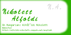 nikolett alfoldi business card